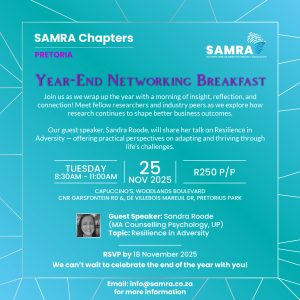 SAMRA Chapter - Pretoria - Year End Networking Breakfast